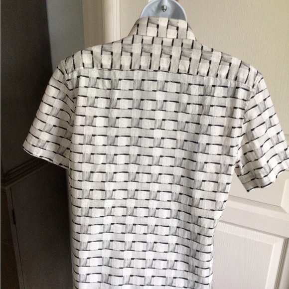 Reiss cotton and linen shirt slim fit size large Mens - Picture 2 of 4